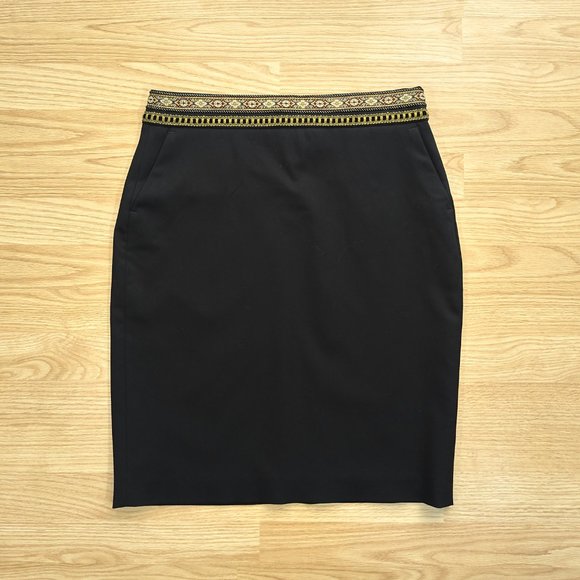 The Kooples Black Wool Beautifully Crafted Waist Pencil Mini Skirt, Size S - Picture 1 of 11